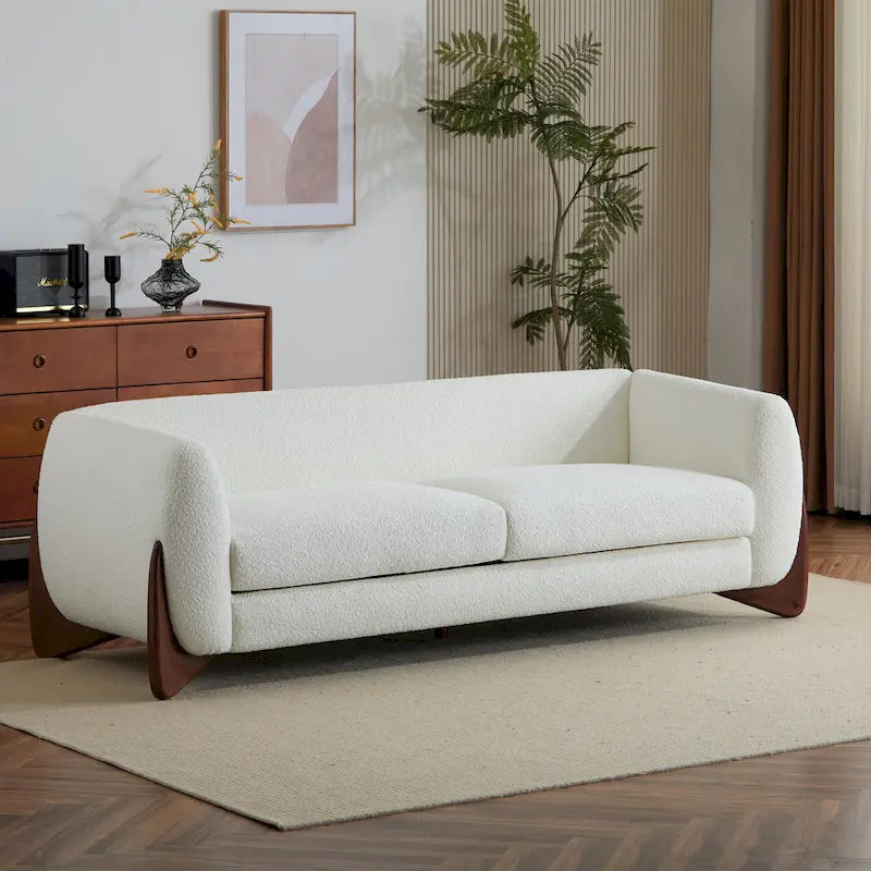 Upholstered Boucle 3-Seat Sofa