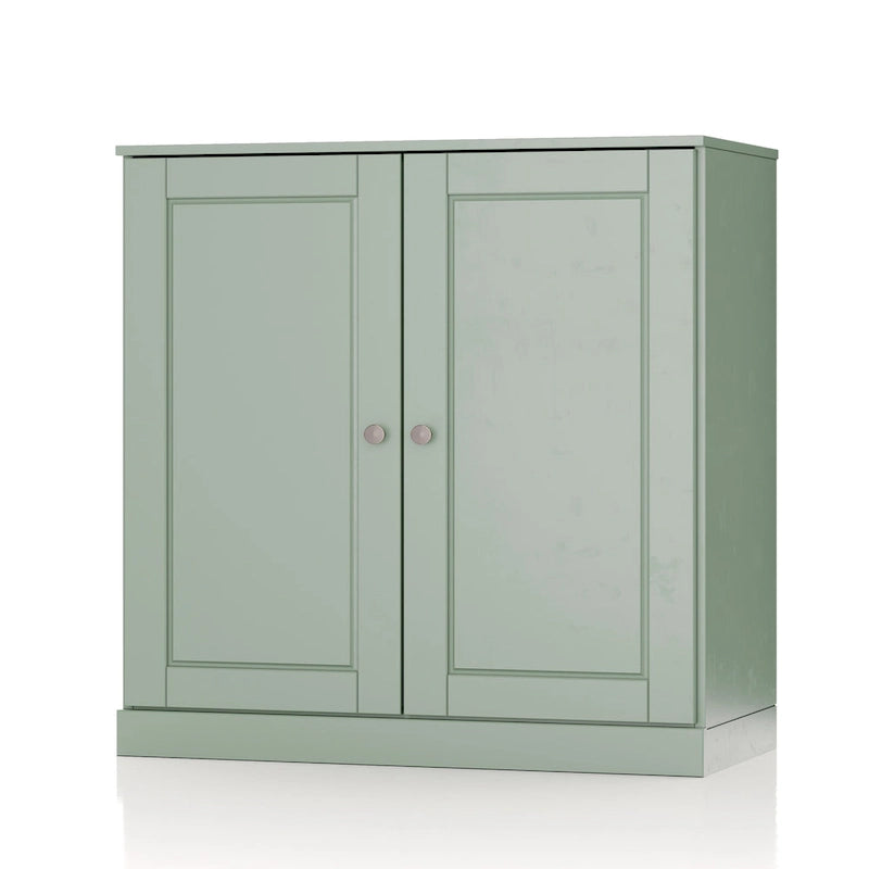 Imports 100% Solid Wood 32 Bathroom Cabinet with Solid Doors, 2-Drawers and Adjustable Shelves