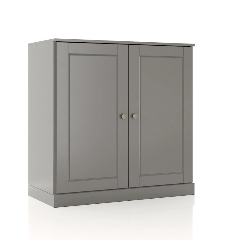 Imports 100% Solid Wood 32 Bathroom Cabinet with Solid Doors, 2-Drawers and Adjustable Shelves