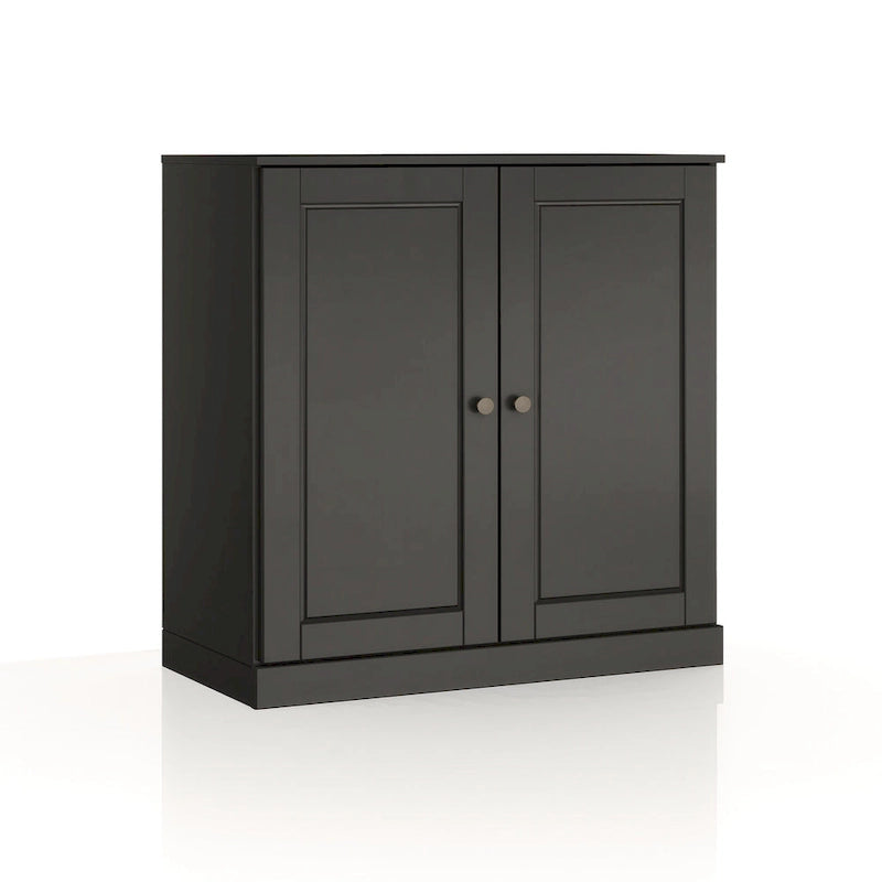 Imports 100% Solid Wood 32 Bathroom Cabinet with Solid Doors, 2-Drawers and Adjustable Shelves