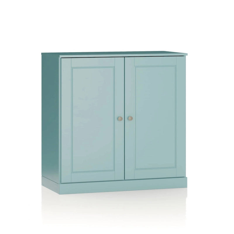 Imports 100% Solid Wood 32 Bathroom Cabinet with Solid Doors, 2-Drawers and Adjustable Shelves