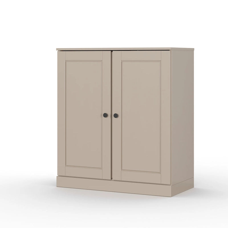 Imports 100% Solid Wood 32 Bathroom Cabinet with Solid Doors, 2-Drawers and Adjustable Shelves