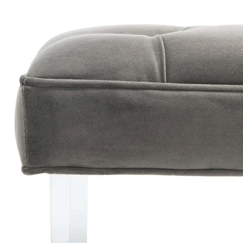 Tufted Acrylic Bench - 48x18x18. - 48 W x 18 L x 18 H - 48Wx18Dx18H