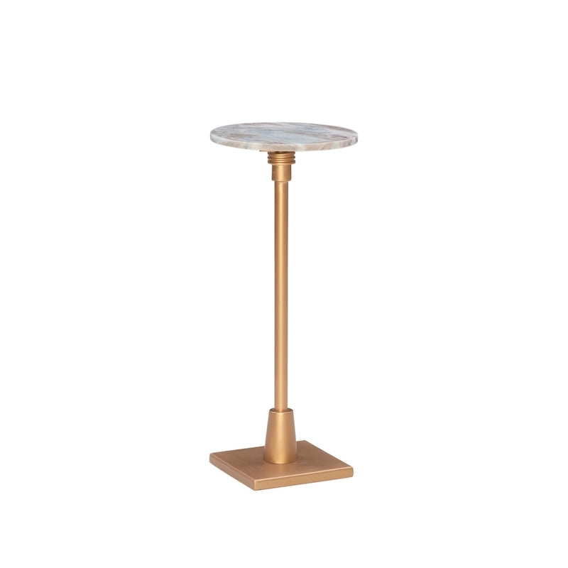 Adjustable Drink Table with Marble Top