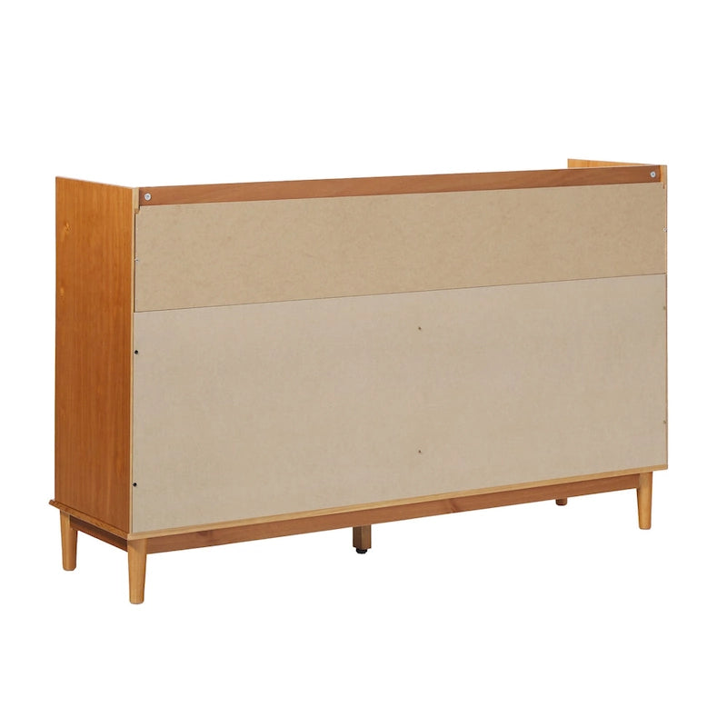 Modern Gallery Top Solid Wood Dresser