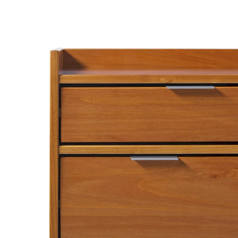 Modern Gallery Top Solid Wood Dresser