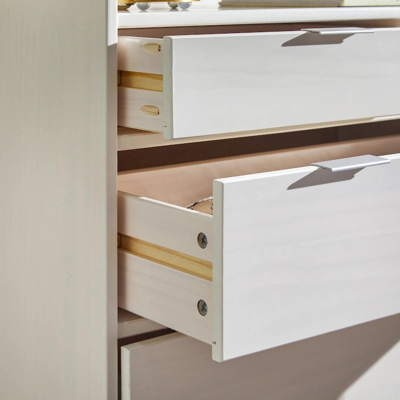 Modern Gallery Top Solid Wood Dresser