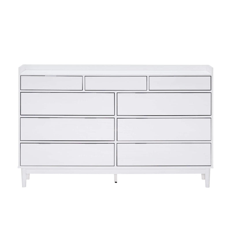 Modern Gallery Top Solid Wood Dresser