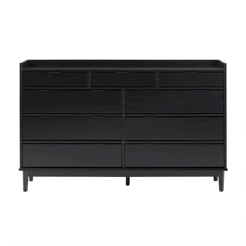 Modern Gallery Top Solid Wood Dresser