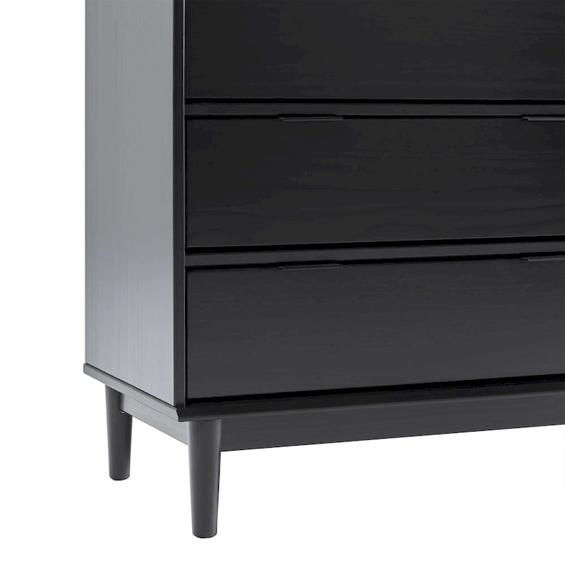 Modern Gallery Top Solid Wood Dresser
