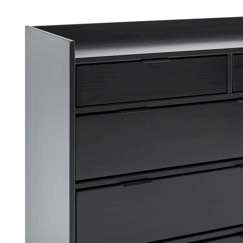 Modern Gallery Top Solid Wood Dresser