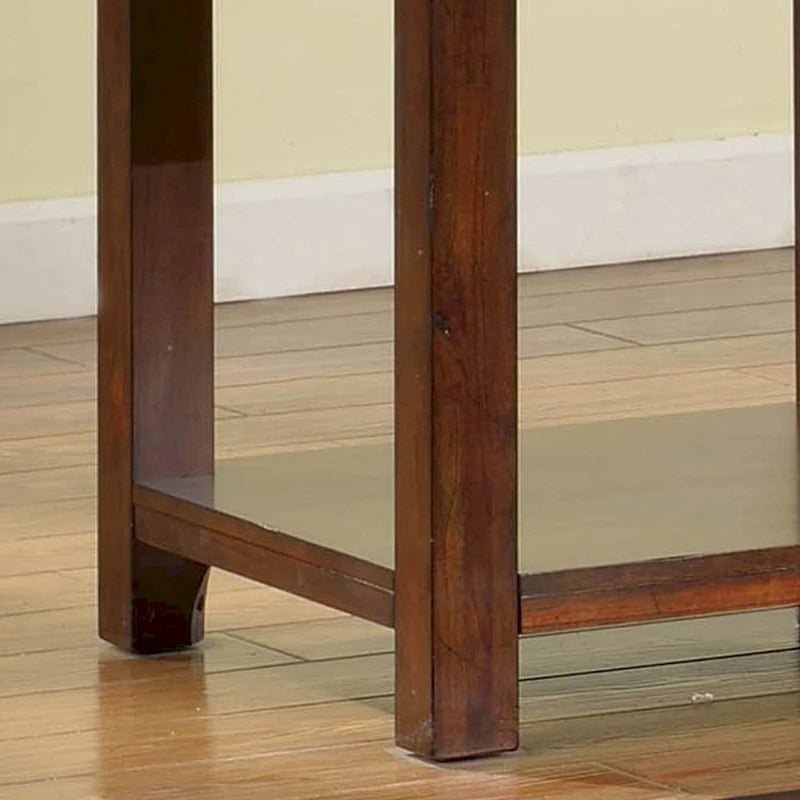 24-inch Solid Wood 1-Shelf Side Table