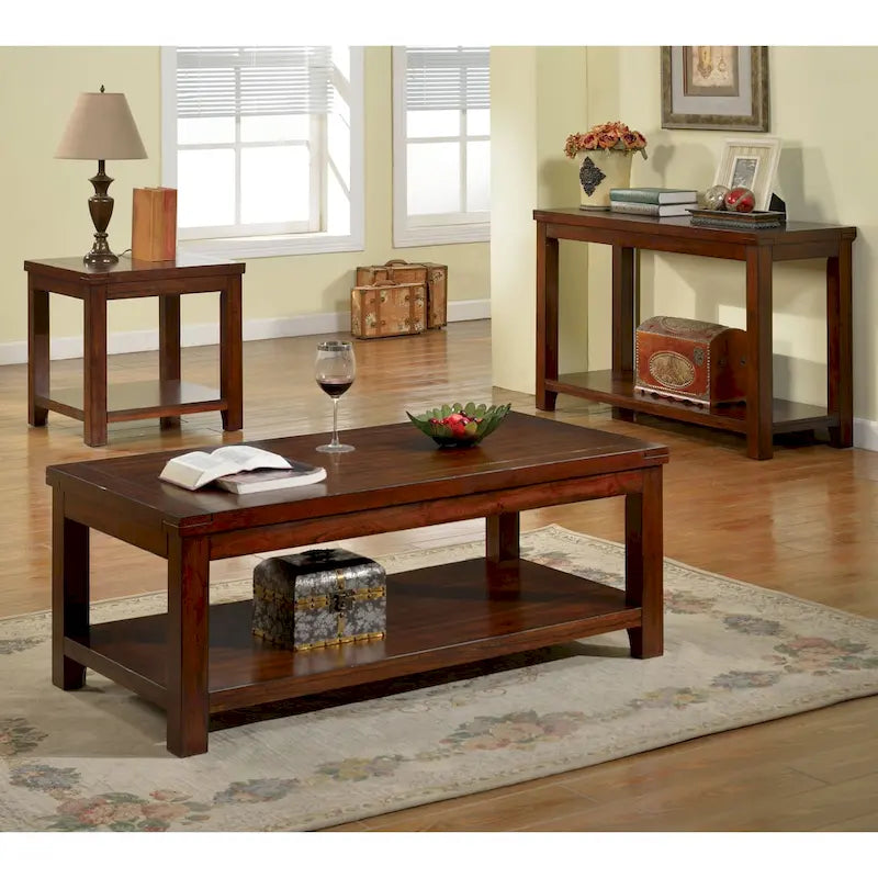 24-inch Solid Wood 1-Shelf Side Table