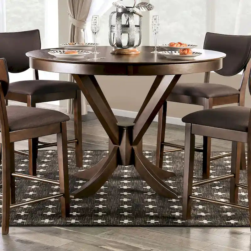 Furniture of America Oskam Traditional 53-inch Solid Wood Counter Height Table (Table Only)