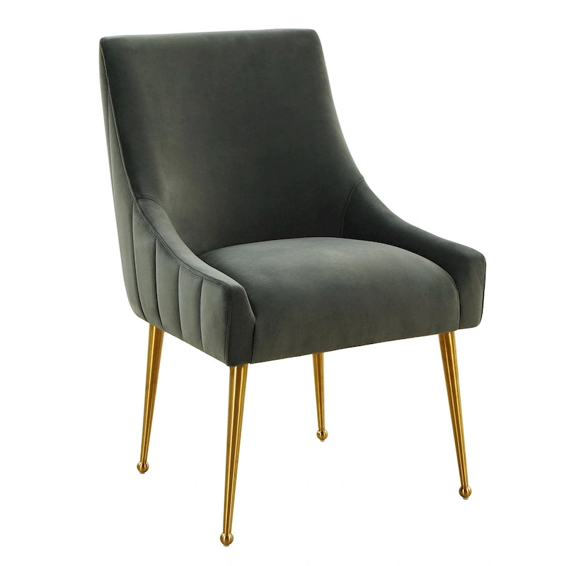 Dining Chair Velvet Side Chair with Stainless Steel Leg