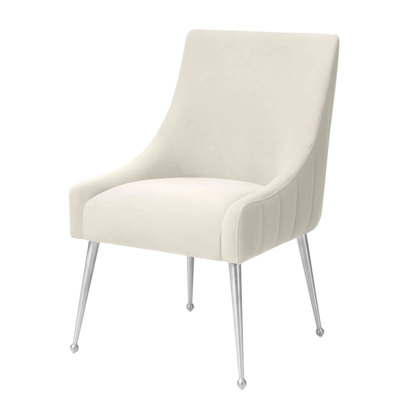 Dining Chair Velvet Side Chair with Stainless Steel Leg