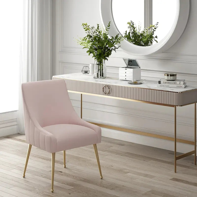 Dining Chair Velvet Side Chair with Stainless Steel Leg