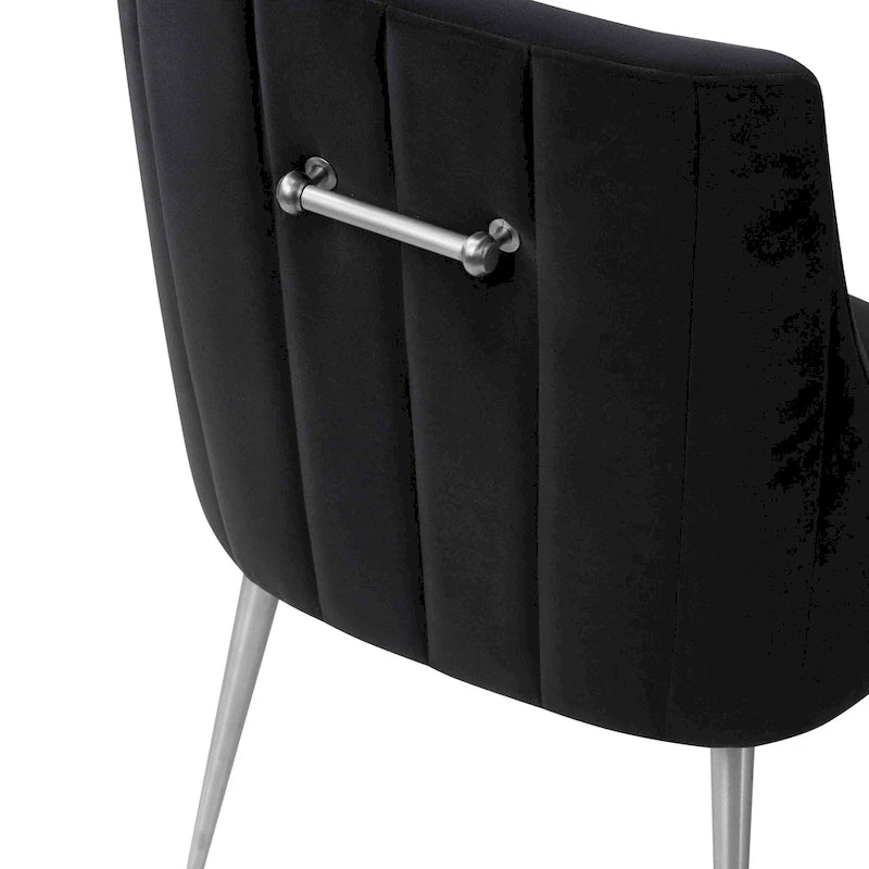 Dining Chair Velvet Side Chair with Stainless Steel Leg