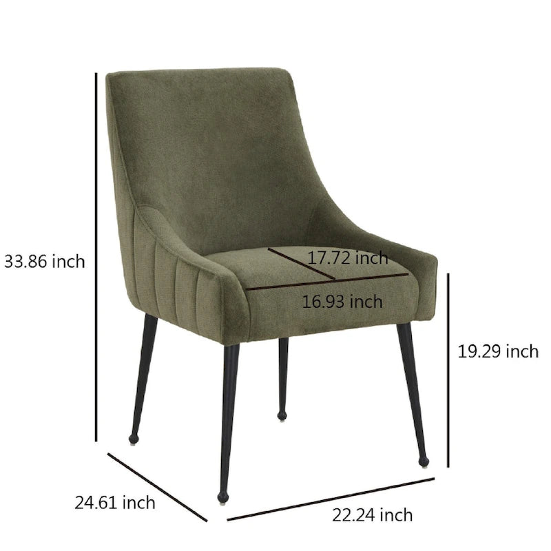 Dining Chair Velvet Side Chair with Stainless Steel Leg