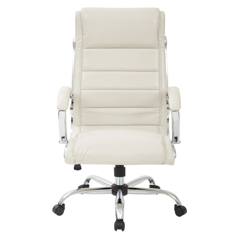 Executive Office Chair with Padded Arms in Faux Leather