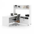 L-Desk with Open hutch