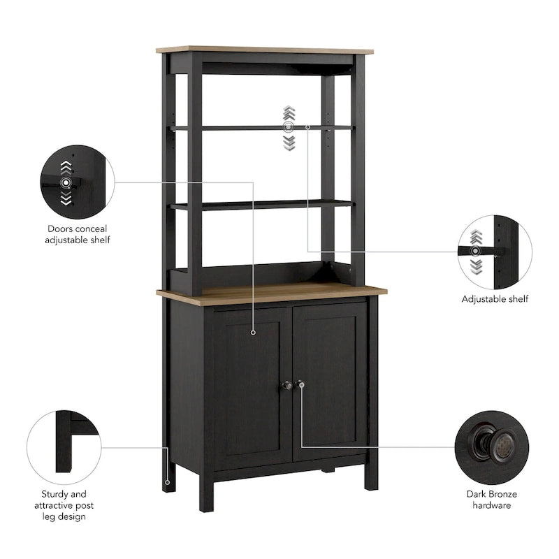 5 Shelf Bookcase with Doors