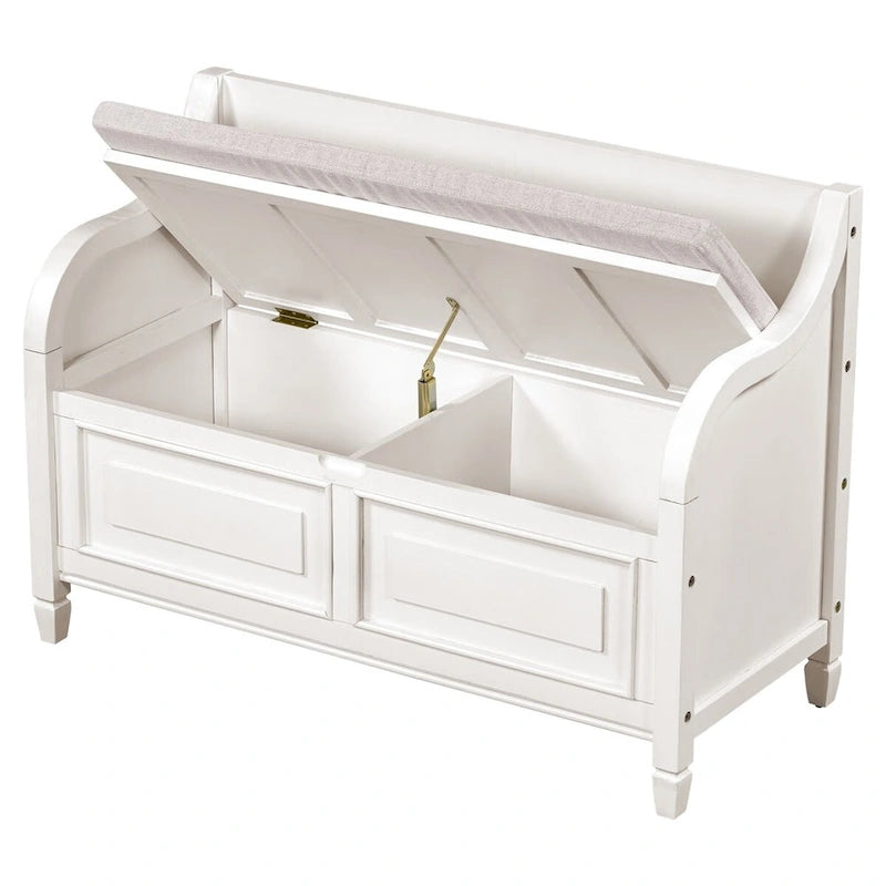 42 Rustic Style Solid wood Entryway Multifunctional Storage Bench
