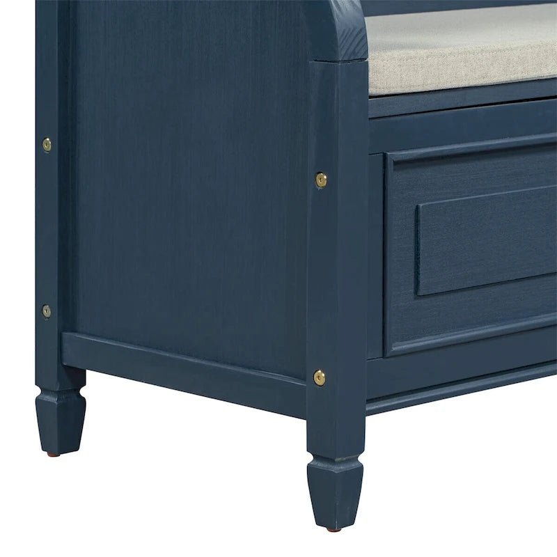42 Rustic Style Solid wood Entryway Multifunctional Storage Bench