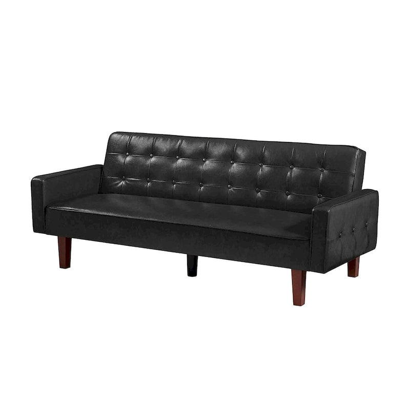 Sofa Bed, Couch Bed, Faux Leather Love Seats Sofa Futons, Loveseat Sleeper Bed For Living Room, Guest