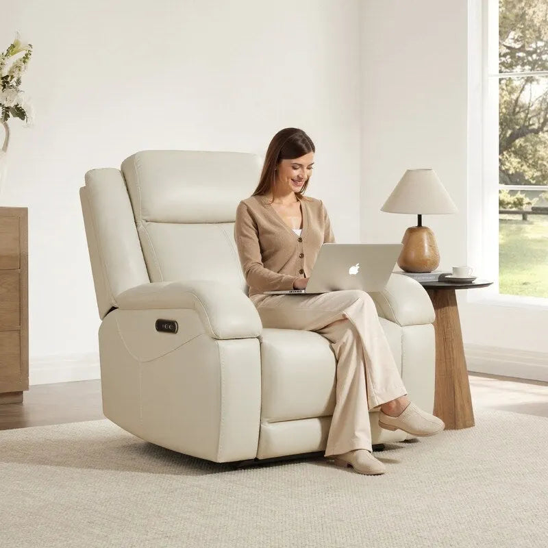 Power Recliner Chairs with Power Headrest & Charging Ports