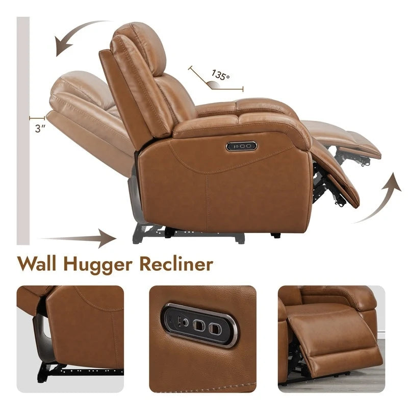 Power Recliner Chairs with Power Headrest & Charging Ports