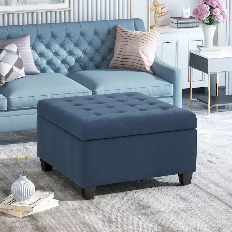 Upholstery Storage Ottoman Bench