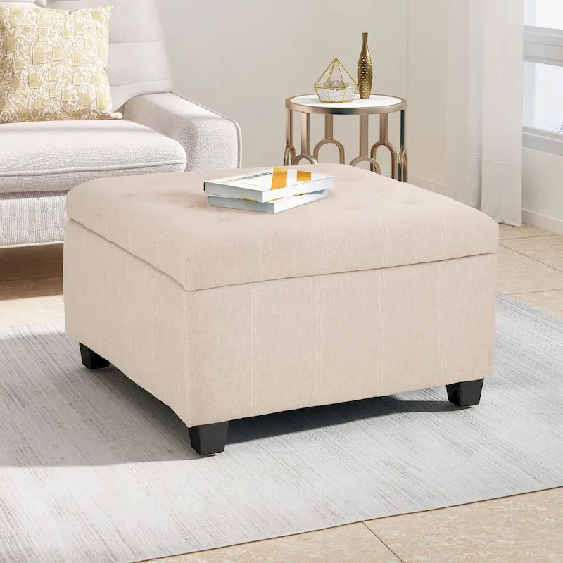 Upholstery Storage Ottoman Bench