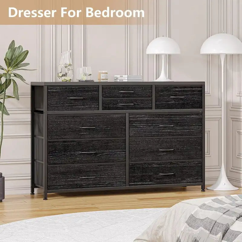 10 Drawer Dresser TV Stand - 55 inches