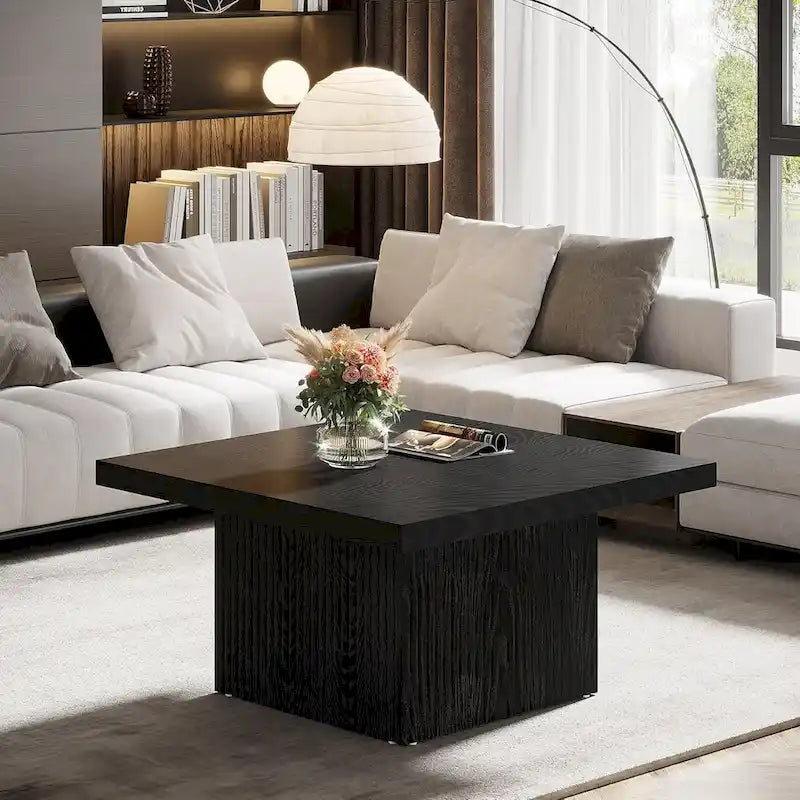31.5 Inches Square Coffee Table for Living Room Mid-Century Modern Cocktail Table